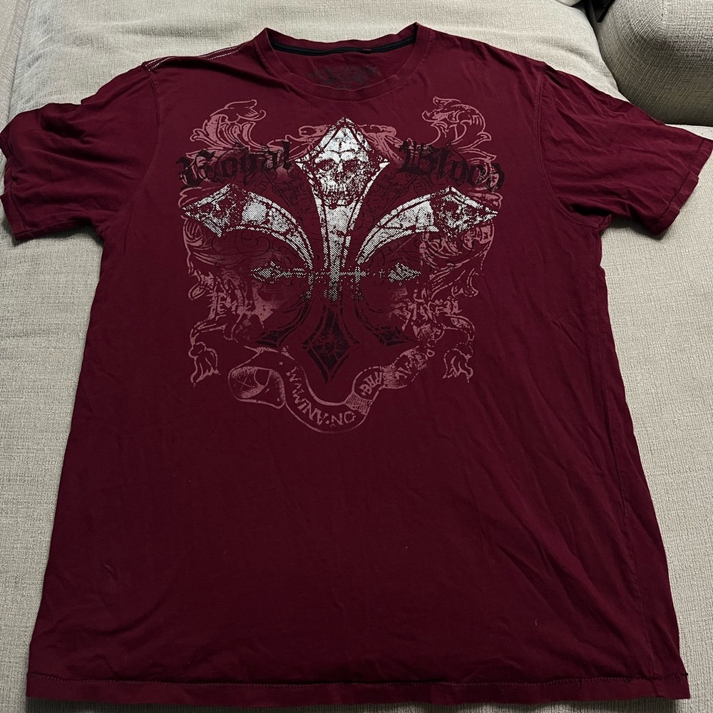 Y2K Pepe Jeans T-Shirt Men’s Size XXL Maroon Grunge Goth Affliction Style Vtg